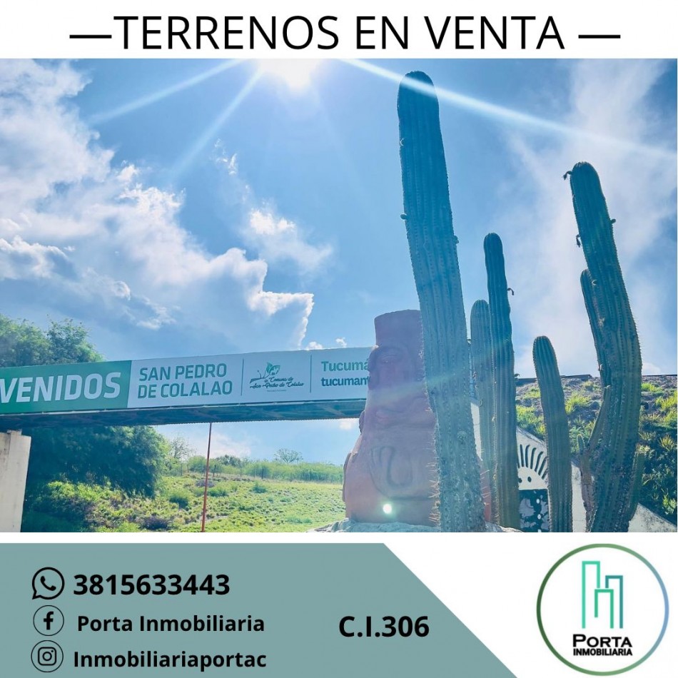 Foto Terreno en Venta en San Pedro De Colalao, Tucuman - U$D 5.500 - pix1089401062 - BienesOnLine